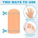 PATIKIL Gel Finger Cots 1.8"x0.67", 14 Pcs Silicone Finger Protector Support Finger Sleeve Cushions Thumb Protector Covers Fingertip Caps Gloves for Finger Cracking, Beige