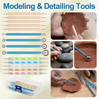 Amrules 14Pcs Dotting Styluses Tools with Box, Double Side Stainless Steel Ball Head Dot Art Kit for Clay Modeling, Rock Painting, Pottery Embossing, Nail Art, Practical Dotting Tool for Adults