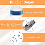 HARFINGTON 10ft Jewelry Wire, 22 Gauge (0.7mm) Brass Craft Soft Metal Tarnish Resistant Copper Beading Wire for Jewelry Making Supplies Crafting, Blue