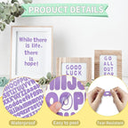 Alphabet Stickers, 1''Inch Vinyl Letter Stickers, Purple - 12 Sheets, Mailbox Numbers & Bulletin Boards