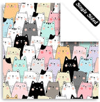48 Sheets 24 Designs Scrapbook Paper Pad, 6"×6" Single-Sided Decopodge Craft Cardstock Paper,Scrapbooking DIY Decorative Background Cardmaking Supplies.Cat's Life&Flowers