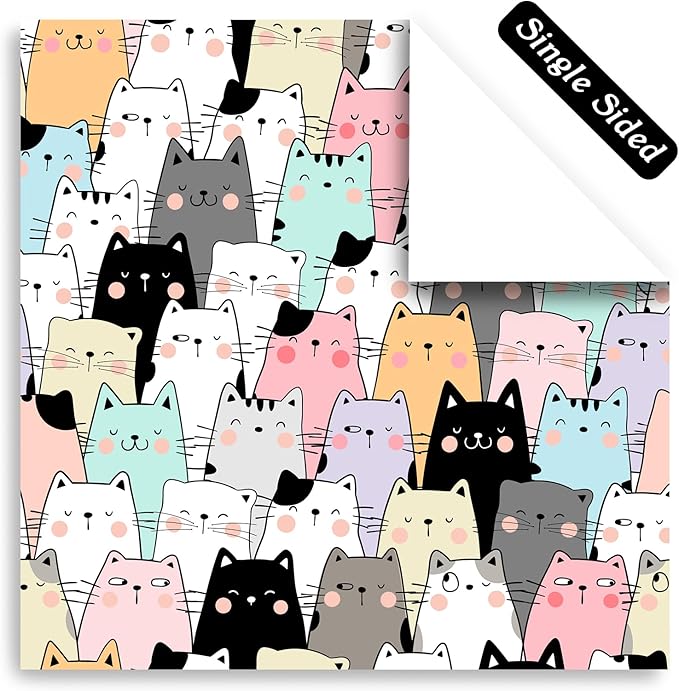 48 Sheets 24 Designs Scrapbook Paper Pad, 6"×6" Single-Sided Decopodge Craft Cardstock Paper,Scrapbooking DIY Decorative Background Cardmaking Supplies.Cat's Life&Flowers