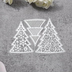 Lapoo Festivals Metal Cutting Die for Scrapbooking - Durable, Cut Stencils for DIY Scrapbook Photo Album Decorative Paper Card, Card Making Supplies, Embossing (A Christmas Tree Set 5.5 x 3.5 in)
