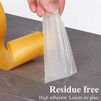 Double Sided Tape Heavy Duty Strong Wall Adhesive with Fiberglass Mesh, Super Sticky Insistent Clear Tape, Easy Use Mounting Tape 1.4inX33FT