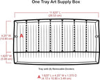 ArtBin 6891AG 1-Tray Art Supply Box, Portable Art & Craft Organizer with Lift-Up Tray, [1] Plastic Storage Case, Gray/Black