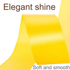 1-1/2 Inch Yellow Ribbon, 50 Yards Craft Polyester Satin Ribbon Perfect for Gift Wrapping, Handmade Roses, Wedding Party Decorations and DIY Crafts