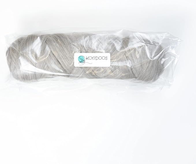 Natural Wool Bulk roving, 2 lb. Best Wool for Spinning, arm Knitting, Felting, Chunky Blankets and Tapestry. Natural Colors, un-Dyed. (Sand, 2 lb)