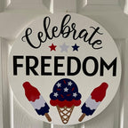 Patriotic Welcome Stencils 12” 4th of July Stencil Independence Day Stencils for Painting on Wood Door Hanger Porch Sign Decor