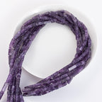 Natural Amethyst Rectangle Tube Beads 4x13mm 38cm/str Loose Semi Gemstone Stone Beads for Making Bracelets Necklace Earrings