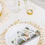 Paper Napkins 80 Pack 2 Ply Floral Beverage Luncheon Dinner Paper Napkins Lavender Print Disposable Napkins for Wedding Anniversary Celebrations, 6.5X6.5 Inches Folded