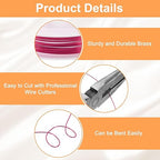 HARFINGTON 8ft Jewelry Wire, 20 Gauge (0.8mm) Brass Craft Soft Metal Tarnish Resistant Copper Beading Wire for Jewelry Making Supplies Crafting, Rose Red