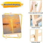 24 Pack 9 Inch Wooden Display Stand, Wooden Tripod Holder Stand, Painting Stand, Used for Displaying Business Cards and Photos, Student Desktop Easel for Painting