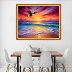 Dooxvey Cross Stitch Kits for Adults Beginners,Full Range of Cross-Stitch Stamped Kits Needlepoint Kits for Beginners Embroidery Kits 11CT Cross Stitch Patterns-Sunrise by The Seaside 16x20 inch