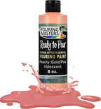 Pouring Masters Peachy Gold/Pink Iridescent Special Effects Acrylic Pouring Paint - Premium 8-Ounce Pre-Mixed Fluid Acrylic Paint - Fluid Art Supplies for Canvas, Wood, Paper, Tile & Rocks