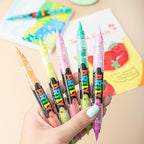 48 Colors Paint Markers, Dual-Color Acrylic Pens with Brush Tips, Double Tipped for Rocks & Art Supplies (24Pcs/48Colors)