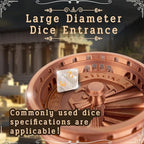 DND Dice Tower with Tray for Role Playing Game,Dungeons and Dragons,D&D,TRPG,7PCS Dice Included,Perfect Ancient Roman Castle Theme Dice Rolling Tower (Red Copper Color)