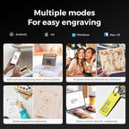 LONGER Ray5 mini 2.5W Laser Engraver with 15.7"x 15.7" Honeycomb Bed, 12000mm/min High-Speed Cutter for Wood, Metal, Acrylic, Leather, DIY CNC, 130x140mm Engraving Area, WiFi, Emergency Stop Safety
