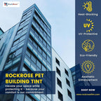 Rockrose Professional Window Tint for Home – One Way Privacy Window Film for Home Offices Heat Blocker Reflective Adhesive Mirror Tint with 99% UV Block – Silver 36 in x 25FT