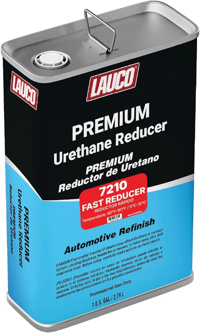 LAUCO Fast Urethane Grade Reducer (7210), 2 Gallon, 40°F - 60°F - For Automotive Paint and Industrial Paint Use - High Performance Automotive Grade