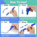 Oil Based Paint Markers, 8 Colors Dual Tip Paint Pens Paint Markers(0.7mm & 3mm), Waterproof Paint Pen for Rock Painting, Metal Wood Glass Stone Canvas Mugs Fabric Plastic