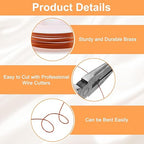 HARFINGTON 8ft Jewelry Wire, 20 Gauge (0.8mm) Brass Craft Soft Metal Tarnish Resistant Copper Beading Wire for Jewelry Making Supplies Crafting, Coffee