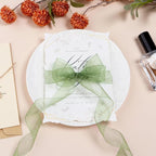 Ribbon for Gift Wrapping 3/4 inch Sage Green Sheer Organza Ribbon for Flower Bouquet Tulle Thin Chiffon Ribbons for Wedding Invitations Christmas Halloween Presents Decorations Crafts 50 Yards