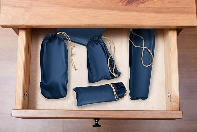Valante Set of Microfiber Drawstring Storage Bags for Intimate Products (Medium size set)