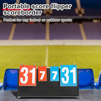 Yeaqee Portable Score Keeper with Storage Bag Flip Basketball Scoreboard Tabletop Scoreboard Flipper for Indoor Outdoor Sports Match P. E Classroom Activities Game