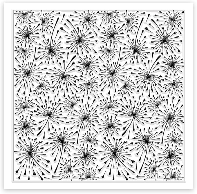 CHGCRAFT Dandelions Background Silicone Texture Stamp Polymer Clay Molds DIY Clay Texture Tools for Clay Pottery Earring Jewelry Making Stamp Engraving Machines, Dandelion, 5.5x5.5inch