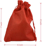 Palmhomee Pack of 25 Burlap Gift Bags with Drawstring Linen Jewelry Pouches Wedding Hessian Jute Bags for Birthday and Treat Pouches Party Wedding Favors Gift (6x8 Inch, Red)