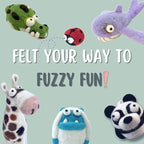 Woolbuddy 𝗡𝗲𝗲𝗱𝗹𝗲 𝗙𝗲𝗹𝘁𝗶𝗻𝗴 𝗦𝘁𝗮𝗿𝘁𝗲𝗿 𝗞𝗶𝘁 𝗳𝗼𝗿 𝗔𝗱𝘂𝗹𝘁𝘀 & 𝗞𝗶𝗱𝘀 – 40 Wool Colors, Core Wool, Felting Supplies, 4 Needles, Pad & Guide – DIY Animal Craft Kit for Creatives