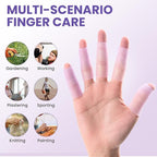 20 PCS Gel Finger Sleeve Protectors - Silicone Finger Sleeves with Lavender Extract - Finger Cots Bandages Provide Relief for Finger Cracking, Corns, Blisters and Calluses Protect (Purple)