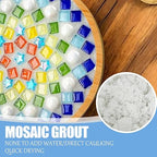 Mosaic Crystal Grout, Mosaics Tile Tools, Mosaic Tile Accessories – Essential for Handmade Grouting and Perfect for DIY Craft Projects (White, 4.5oz)