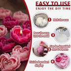 3D Flower Silicone Soap Mold 2 pcs Rose Flower Molds Peony Candle Mold for DIY Handmade Soaps, Candle Gifts, Resin Crafts, Ice Cubes, Chocolate and Home Decorations