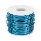 MECCANIXITY 15 Gauge Anodized Aluminum Craft Wire Bendable Bonsai Training Wire 223 Feet 1.5mm for Sculpting Crafts Wreath Floral Beading Jewelry Making, Blue