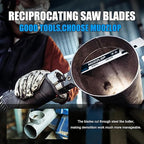 25 Pack 6 inch Reciprocating Saw Blades Set,14/18 TPI High Carbon Saw Blades, Metal Saw Blades with Organizer Case (25, 14/18TPI/150mm)