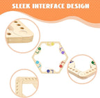 Solid Wood Marbles and Jokers Board Game: Versatile Family Entertainment for 2-8 Players, Featuring Interlocking Game Boards, Multiple Colors, Marbles, and Card Decks Ideal for Parties and Game Nights