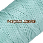 uxcell Leather Sewing Waxed Thread, 55 Yards / 50m 0.8mm 150D Flat Polyester All-Purpose Threads for Leather Crafts, Bookbinding, Mint Green