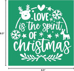JAAJDO Reusable Silk Screen Stencil for Painting on Wood, Christmas Pillow Covers, Window Decor, Hand Towels, T-Shirt - Mesh Transfers Adhesive Stencils for Crafts