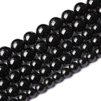 46pcs 8mm AAAA Natural Black Tourmaline Gemstone Beads Round Loose Beads for Jewelry Making DIY Bracelet Necklace