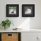Mat Board Center, Pack of 25, 12x12 for 8x8 Black Mats - Acid Free, 4-ply Thickness, White Core - for Pictures, Photos, Framing