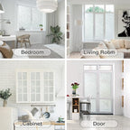 Haton Window Privacy Film, Frosted Glass Static Cling Sun Heat Blocking Window Clings, Frosting Opaque Coverings, Vinyl Removable Stickers Tint for Home Door Office, Non Adhesive 29.5" x 118.1"