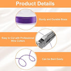 HARFINGTON 10ft Jewelry Wire, 22 Gauge (0.7mm) Brass Craft Soft Metal Tarnish Resistant Copper Beading Wire for Jewelry Making Supplies Crafting, Purple
