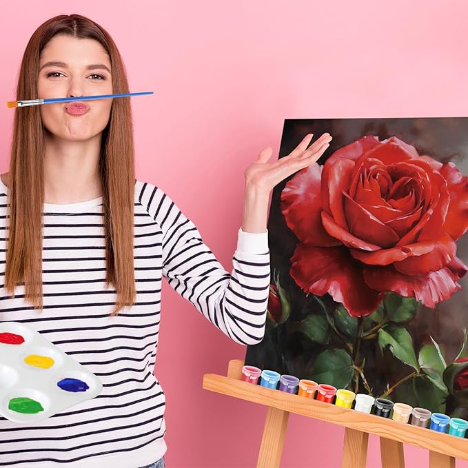 Zhanmai 12 Pack Pre Drawn Canvas for Painting Sip and Paint Kit 8" x 10" Paint Party Set Canvas Painting Pre Printed Canvases for Party Favor DIY Virtual Adult's Date Night(Plant)