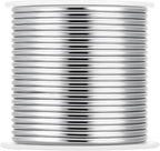 Mandala Crafts 10 Gauge Anodized Aluminum Craft Wire for Jewelry Making - 120 FT Colored Flexible Silver Black Wire - Bendable for Bonsai Armature Crafting Sculpting