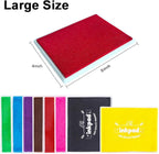 GTLZLZ Large Ink Pad for Rubber Stamps, 5" x 4" Washable Craft Stamp Pad for Kids, Fingerprint Ink Pad for Paper, Scrapbooking, Wood Fabric (Blue)
