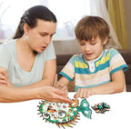 Wooden Puzzles for Kids, 100 Pieces Ocean Puzzle, Unique Fish Shaped Wooden Puzzle, Preschool Puzzle Toys, Give Your Kids/Grandchildren, Suitable for Family Games