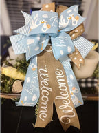 Burlap Ribbon Wired, Farmhouse Rustic Welcome Ribbon for Gifts Wrapping DIY Crafts Floral Bows Wreath Making Party Supplies Holiday Home Decoration, 2.5 Inch x 10 Yards