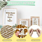 Alphabet Stickers - 1'' Inch Brown Letter Stickers, Self-Adhesive, Vinyl, Mailbox Numbers, for Bulletin Boards, Classroom, Home Decor