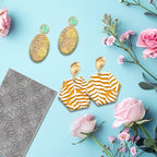 4PCS Polymer Clay Flowers Leaves Texture Sheets Set for Using with Clay Cutters, Boho Clay Texture Mats, Jewelry Making DIY Craft Tools
